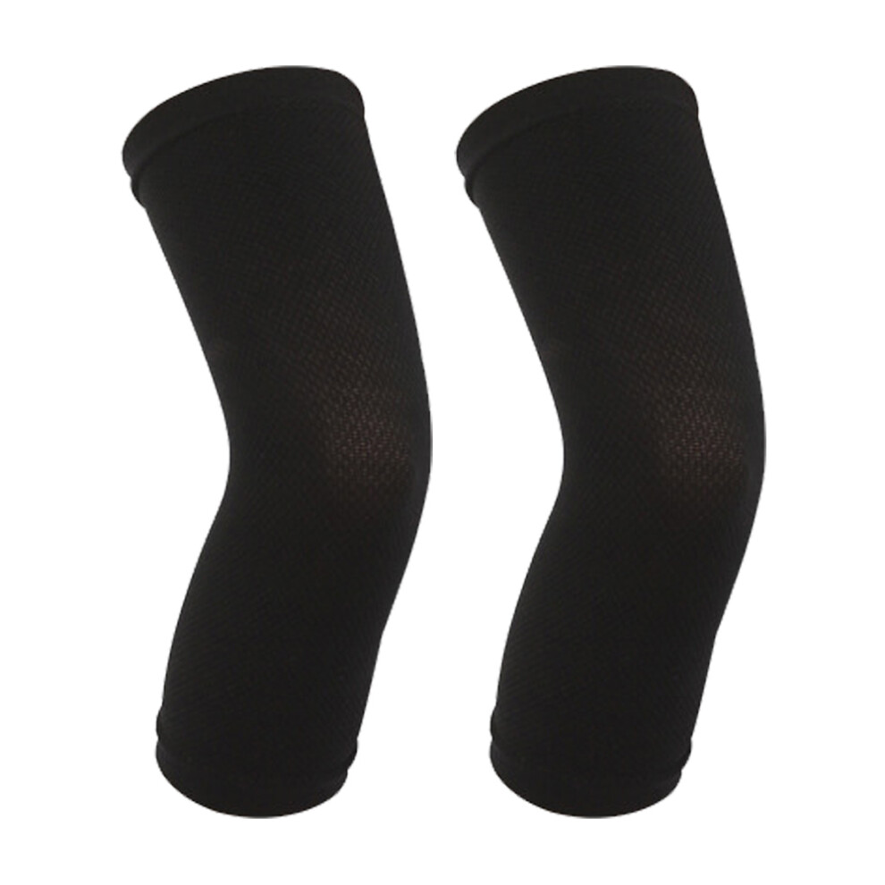 Flexible Bamboo Knee Sleeve, Compression Support Brace for Improved Circulation, Recovery, Arthritis Joint Pain Relief, Charcoal Elastic Warm Knee Bra