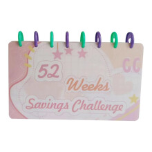 1 x Budget Book for Saving, Money Challenge Book, Organizer, 52 Weeks Money Filling and Saving, PVC