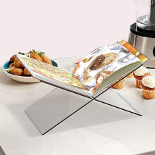Acrylic Desk Book Stand X Type Magazine Rack for Elegant Organization at Home or Office (Small)