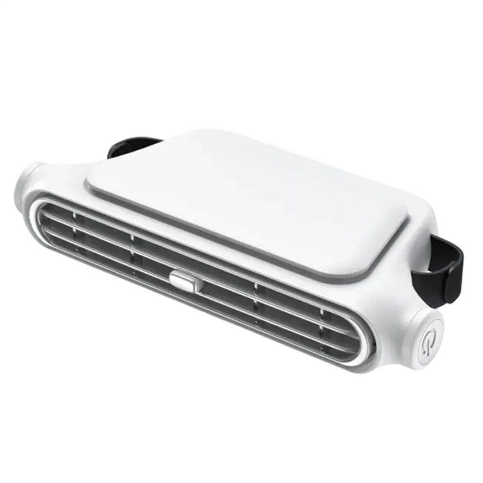 Cooling Fan For Car Usb Circulator, Adjustable Headrest Clip, Backseat Clip, Quiet Double Turbine Airflow Cream 9339159782439