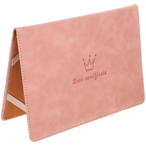 Birth Certificate Case Holder Document Sleeves Organizer Leather Folder Protective Frame Case