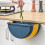 Semi-Circular Collapsible Kitchen Bin, Durable PP Material For Hanging Trash Can Space-Saving Design, Brown 3