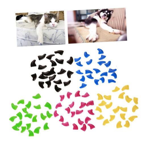 100 pieces claw caps nail caps for cats size