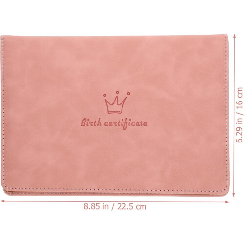 Birth Certificate Case Holder Document Sleeves Organizer Leather Folder Protective Frame Case 1