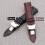 Watch straps, leather, 18/24mm, butterfly pattern, folding clasp (Brown, 24mm) 2