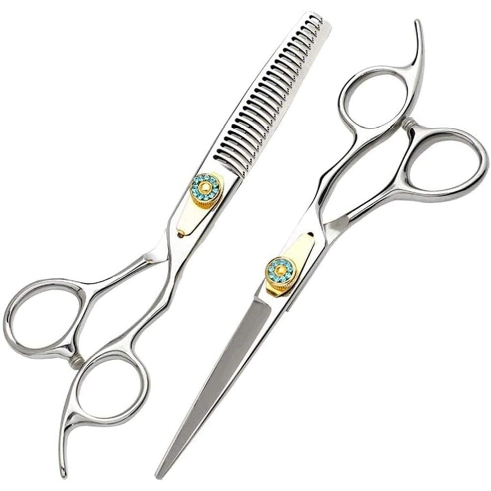 Hair Clipper Set for Hair Salons, Hair Cutting Scissor Set Made of Stainless Steel, Cutting Scissors and Thinning Scissors, 6 Inches