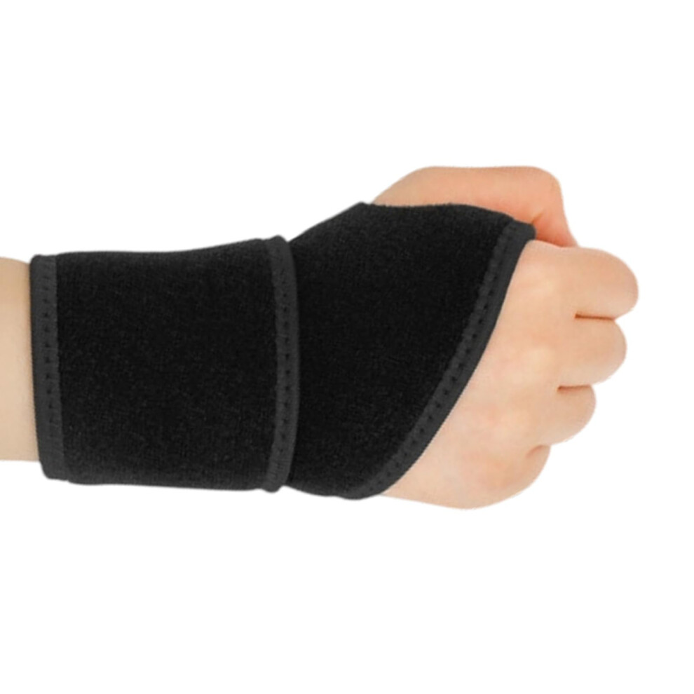 Black Wrist And Thumb Brace Adjustable Compression Wrap Elastic Breathable Wrist Support For Gym Workout Basketball