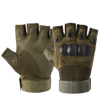 Guantes sin dedos para actividades al aire libre, guantes tácticos sin dedos de mezcla de poliuretano y nailon con protección rígida para los