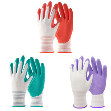 Guanti da giardino per uomo e donna, guanti da lavoro protettivi in lattice naturale traspirante con presa sicura, design leggero e traspirante con