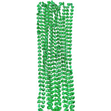 Perlenkette im Großhandel, Partyperlen für St. Patrick's Day und Karneval, Kleeblatt-Partyperlenkette mit kultureller Bedeutung, Leicht