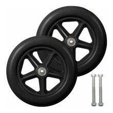 Rodas de rolamento suave para andadores, rodas universais de substituição para cadeiras de rodas com suporte de carga em PVC para fácil