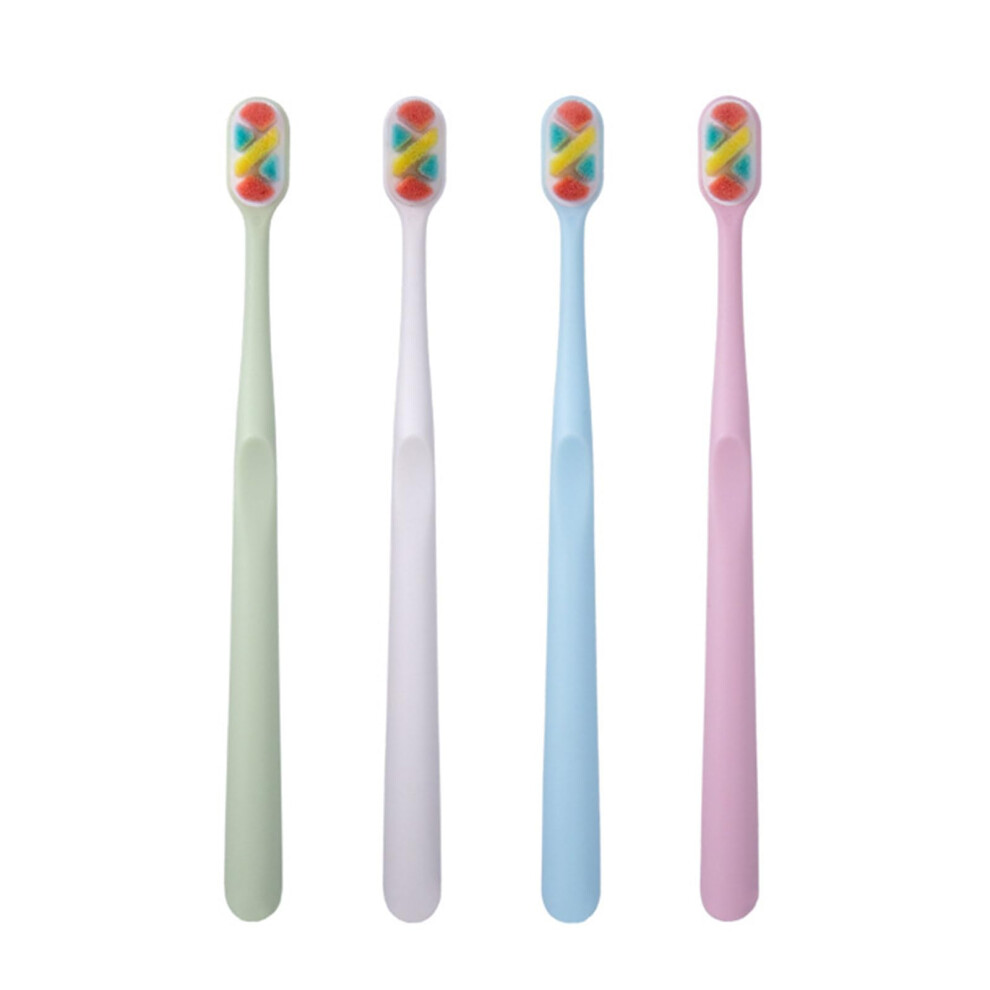 Extra Soft Toothbrush for Sensitive Teeth with Oral Rubber Recession and Soft Micro Bristles, Multicolored.