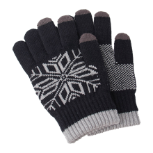 Manoplas convertibles para mujer y hombre, guantes para pantallas táctiles con diseño de medio dedo, guantes térmicos de punto de lana para clima
