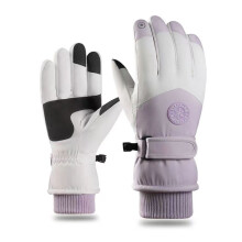 Guantes de esquí, guantes gruesos y cálidos para esquí y snowboard, diseño antideslizante con PU resistente al desgaste para un mejor agarre para