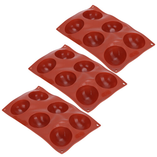 3 Stücke Halbkugel Silikonform DIY Backen 2