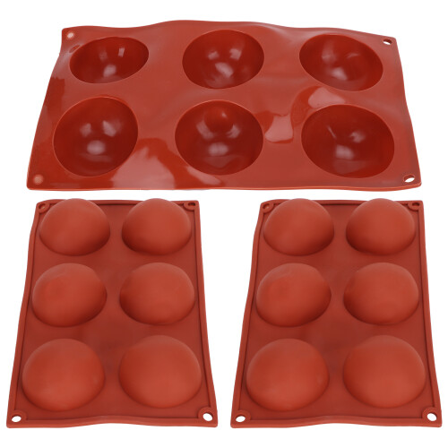 3 Stücke Halbkugel Silikonform DIY Backen 1