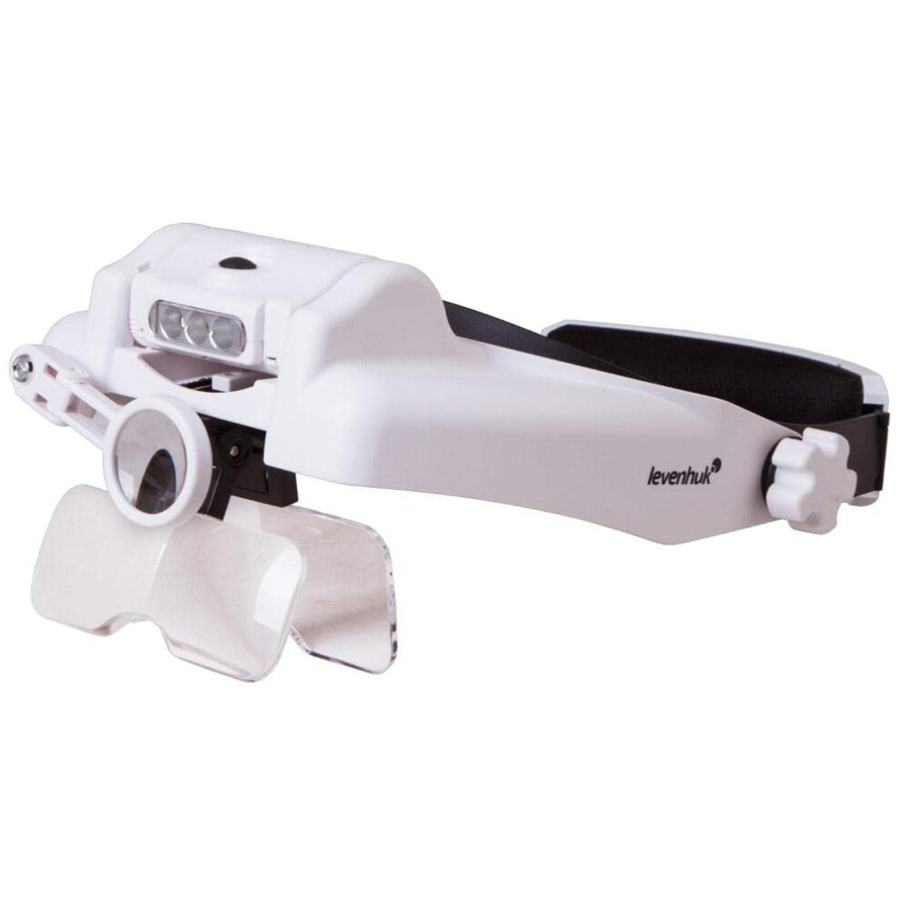 Zeno Vizor H7 Head LED Magnifier  Headband Magnifying Glasses with 1/1.5/2/2.5/3.5/8x Magnification for Fine Work