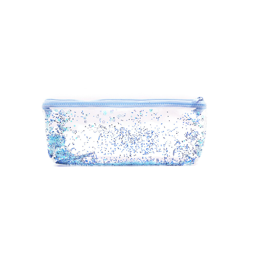 Pink Versatile Storage Pouch For Durable Material & Transparent Design, Stylish Heart Case For Stationery & Cosmetics