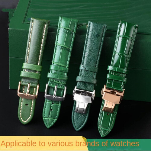 18mm, 20mm, 22mm, bamboo pattern, soft cowhide leather, butterfly buckle Ref: 4908 2