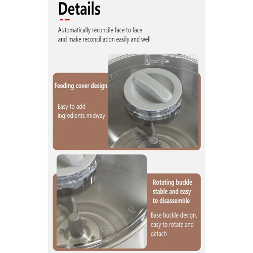 Stainless Steel Dough Maker With Ferment Function 5L Professional Mixer Microcomputer Timing And Touch Panel Grey 1
