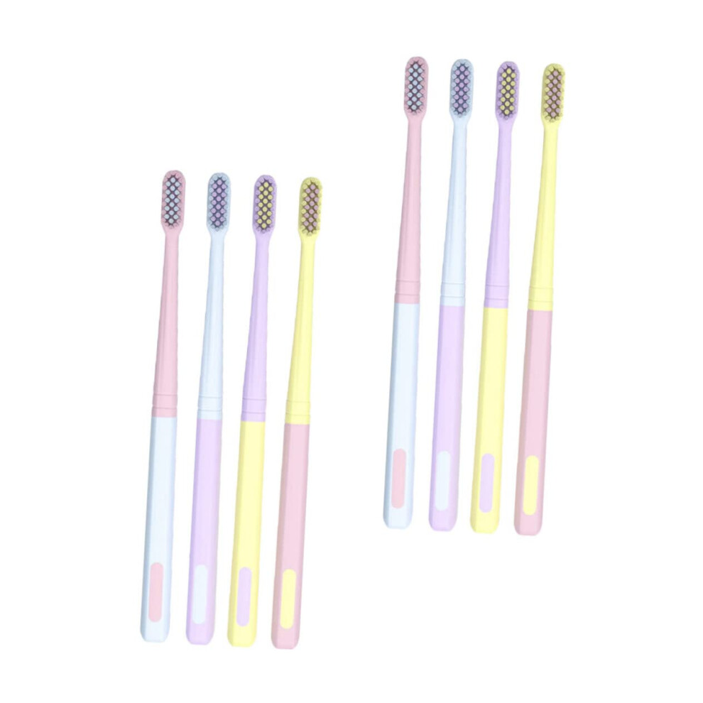 8Piece Flexible Toothbrush Set with Small Head, Soft Bristles for Oral Care