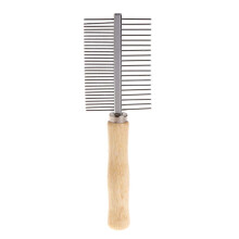 Doublesided pet grooming brush, practical for cats and dogs, for removing hair and dirt.