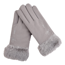 Guantes de invierno para mujer con diseño moderno, manoplas cálidas de cachemira impermeables para exteriores con agarre antideslizante.