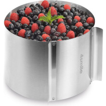 Heat Resistant Adjustable Cake Ring, Multi-Purpose Stainless Steel Baking Mold for Artisanal Creations, Non-Stick Surface for Easy Clean, Ideal for Mo