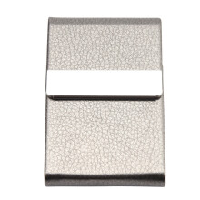 Kortholder for menn og kvinner med magnetisk lukking, lett og elegant design, navnekortholder i rustfritt stål og PU-skinn