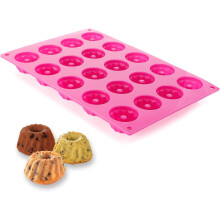Heritage geriffelte Rohrkuchenform, flexibles Silikonmaterial, hitzebeständig, antihaftbeschichtet, für Backofen, Mikrowelle und Gefrierschrank
