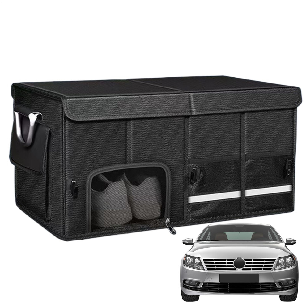 Car Trunk Organizer Foldable Waterproof Oxford Storage Box With Multi Compartments For Suv Truck Sedan 9119770306845