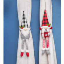 Adorabile fermatende natalizio, con design a gnomo in tessuto morbido, ideale per decorazioni festive, facile da applicare e per abbellire la casa.