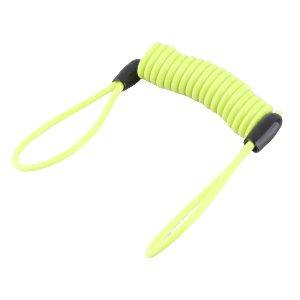 Motorcycle Disc Lock Reminder Cable 1.2M Visibility Wheel Brake Security For Scooters Yellow 9001264466275