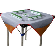 Mahjong Mat, Mahjong Table Cover, Mahjong Table Mat with 4 Pockets, Roll Up Play Mat for Table Mahjong, Mahjong Table Cover, Grey Gray