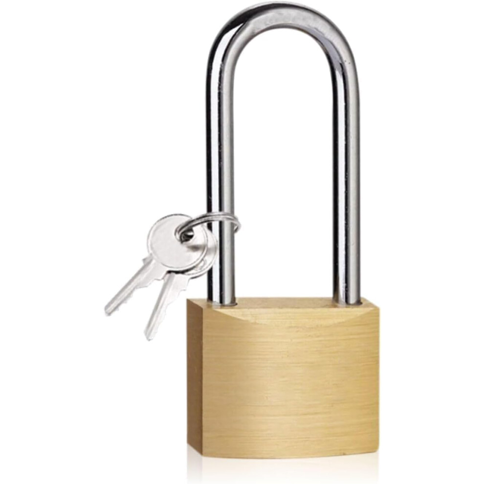 38Mm Long Shackle Padlock With Keys Security Outdoor Padlock For Shed, Garden Gate, Fence, Garage, Toolbox, Trailer 9339159784181
