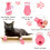 Cat Claw Covers, AntiScratch Adjustable Cat Foot Cover, Pink, 4 Pack 2
