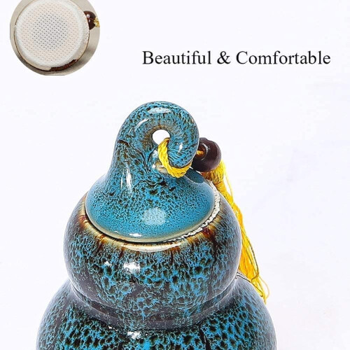 Urns for Ashes Keepsake Ceramic Urn Blue MoistureProof Handcrafted Cremation Urn 5 X 8.5 Cm 2