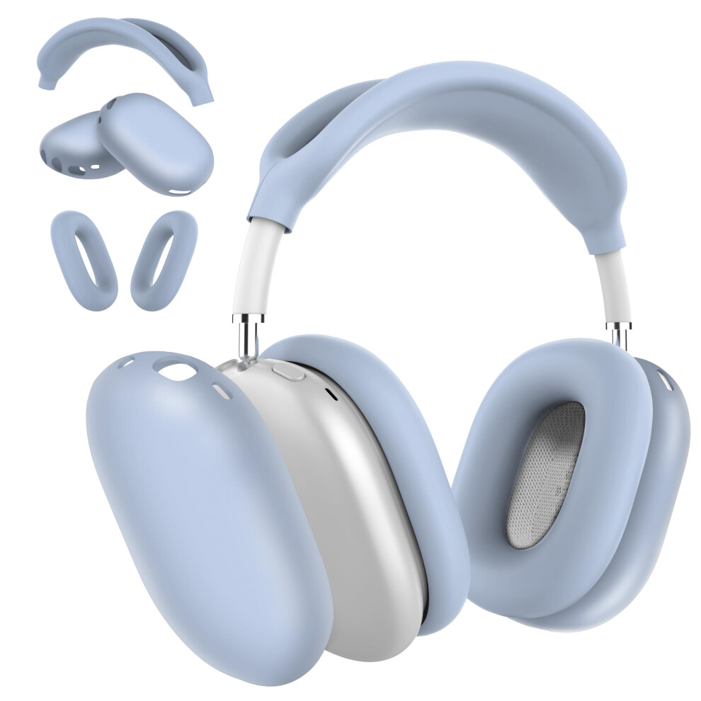 Case For Airpods Max 3In1 Set 1X Headband Cover 2X Ear Cushions Inside Outside Silicone Covers Light/Blue 9001264465988