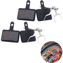 Klocki hamulcowe do rowerów Shimano, wysokowydajne, półmetaliczne klocki hamulcowe tarczowe z mieszanką żywiczną, niezawodna odporność na