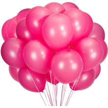 Ballons en latex rose vif « Éclat de Fête », lot de 5, parfaits pour les mariages, les baby showers et les anniversaires sur le thème des