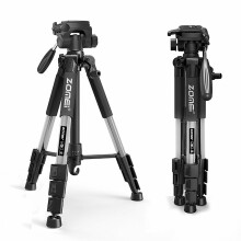 Robustes Kamerastativ für Reisen, flexible Aluminiumkonstruktion mit professionellem, ergonomischem 3-Wege-Neigekopf, höhenverstellbarer Ständer
