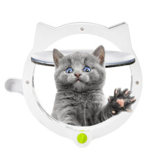 'Door Cat Flap Shape, Solid Installation, Simple, Weatherproof, Plastic, Quiet Privacy Screen for Door Head, Solid Cat'