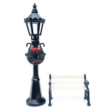 Lampadaire de Noël créatif, lampadaire miniature en plastique de qualité pour la décoration de chemins de maisons de poupées à faire soi-même,