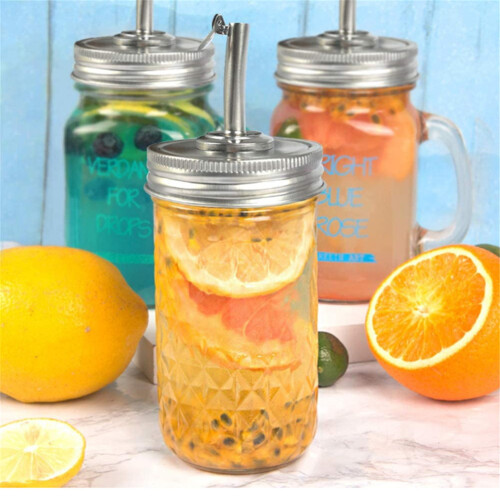 Καπάκια για στόμια Mason Jar, Στεγανό υγρό για κανονικά βάζα Mason, 2 τεμάχια από 2