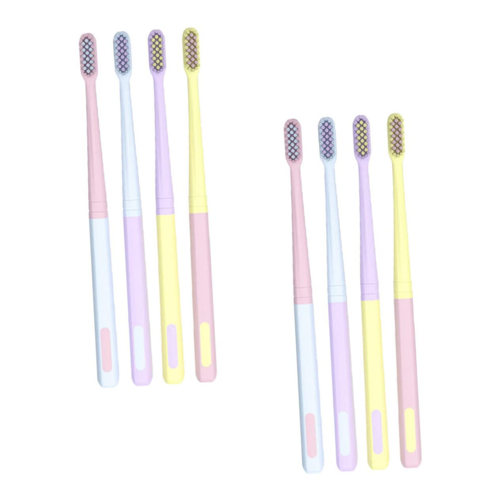 8pcs Adult Toothbrush Small Head Toothbrush with Super Flexible Fine Bristles