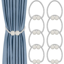 Fermacravatte magnetiche per tende che non danneggiano le pareti: design versatile con lunghezza regolabile