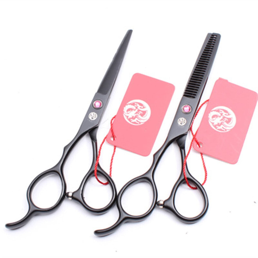 White Lefthanded Hairdressing Scissors, Professional 6.0 Inches,