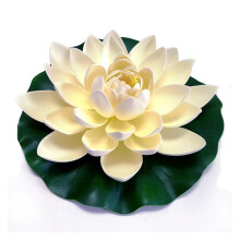 Floating Pond Flowers 8pcs 10/17/28cm Lotus Artificial Flower Floating Plant Water Lily For Pond Garden Decor White 28cm