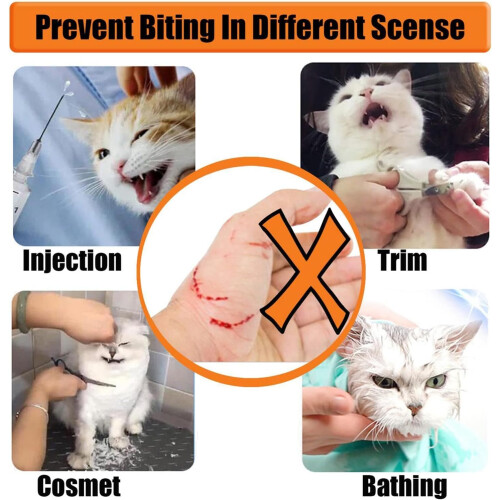 '猫咪剪指甲用透气透明面罩,猫护理配件,猫咪洗澡用品,防抓挠幼猫口鼻保护罩' 2