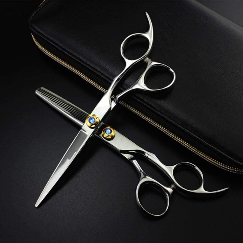 Professional 440C 6Inch Hair Scissor Set for Salon, Hair Cutting, Thinning, Barber Scissors